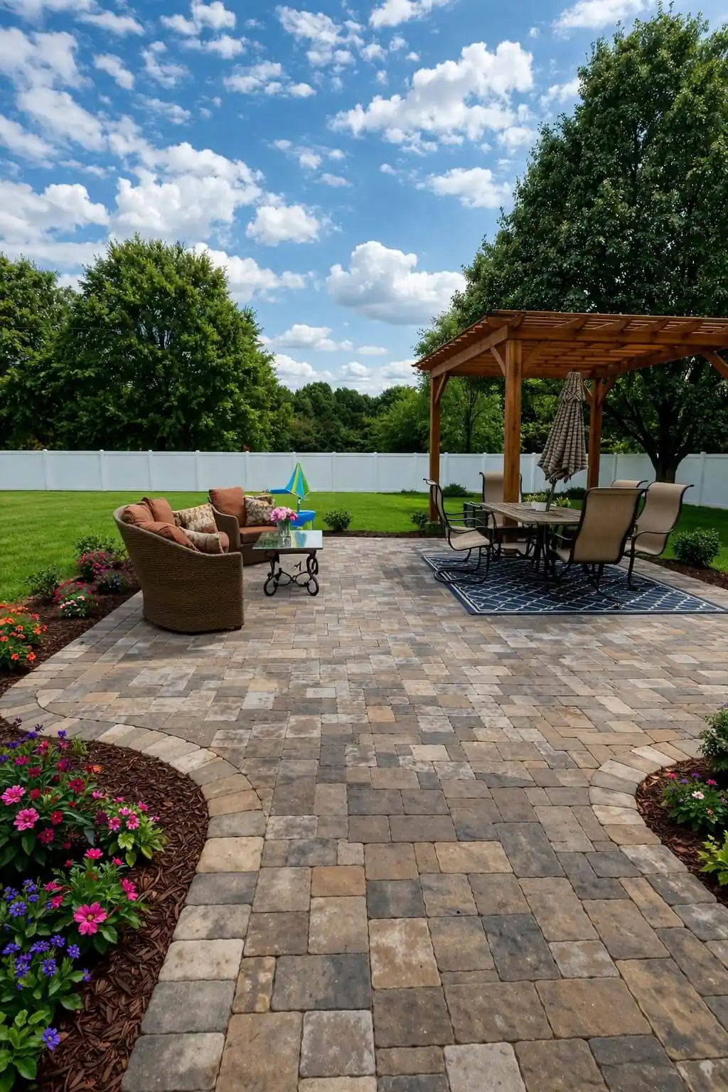 Patio with fire feature Greensboro NC